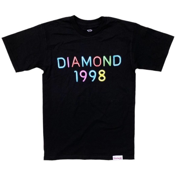 Diamond Supply Co. Men's Neon Light Graphic Print Tee T-Shirt - Picture 1 of 1